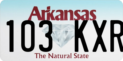 AR license plate 103KXR