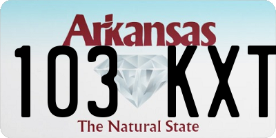 AR license plate 103KXT