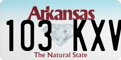 AR license plate 103KXV