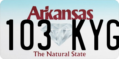 AR license plate 103KYG
