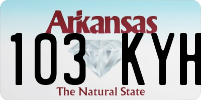 AR license plate 103KYH