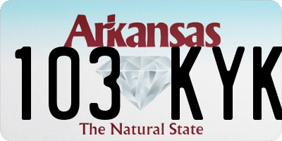 AR license plate 103KYK