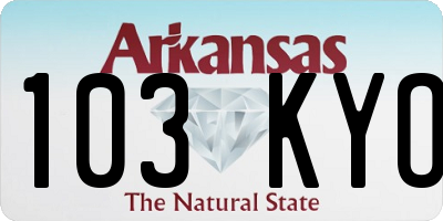 AR license plate 103KYO