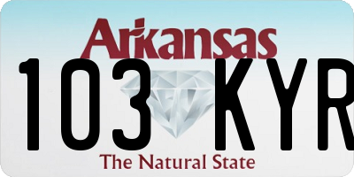 AR license plate 103KYR