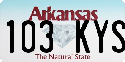 AR license plate 103KYS