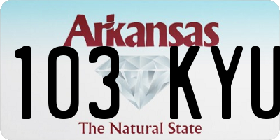 AR license plate 103KYU