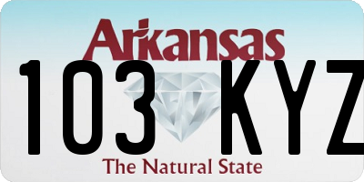 AR license plate 103KYZ