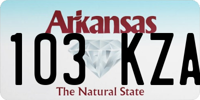 AR license plate 103KZA
