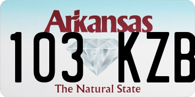 AR license plate 103KZB