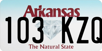 AR license plate 103KZQ