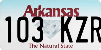 AR license plate 103KZR