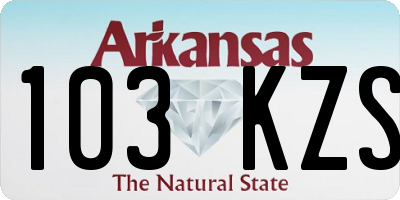 AR license plate 103KZS
