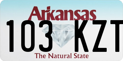 AR license plate 103KZT