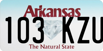 AR license plate 103KZU