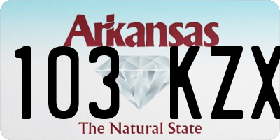AR license plate 103KZX