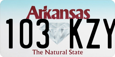 AR license plate 103KZY
