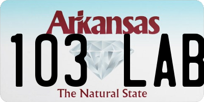 AR license plate 103LAB