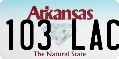 AR license plate 103LAC