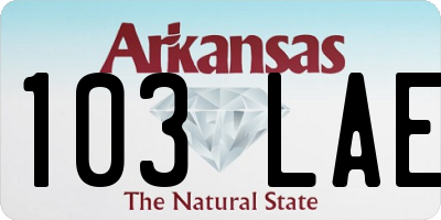 AR license plate 103LAE