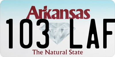 AR license plate 103LAF