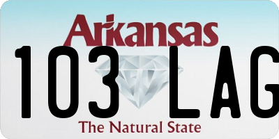 AR license plate 103LAG