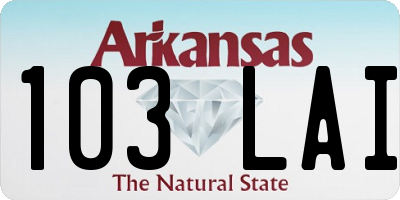 AR license plate 103LAI