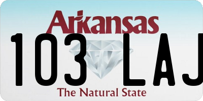 AR license plate 103LAJ
