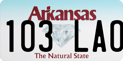 AR license plate 103LAO