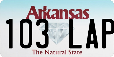AR license plate 103LAP