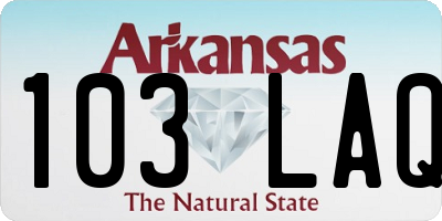 AR license plate 103LAQ