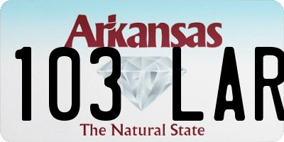 AR license plate 103LAR