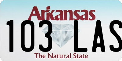 AR license plate 103LAS