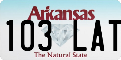 AR license plate 103LAT