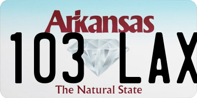 AR license plate 103LAX