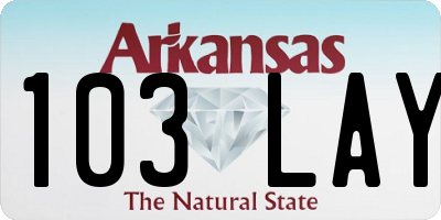 AR license plate 103LAY