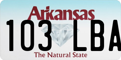 AR license plate 103LBA