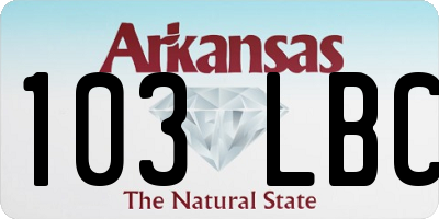 AR license plate 103LBC