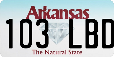 AR license plate 103LBD