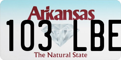 AR license plate 103LBE