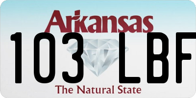 AR license plate 103LBF