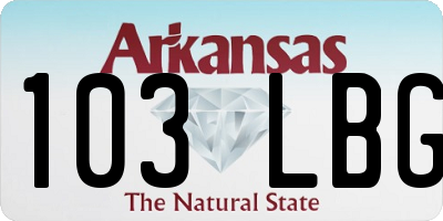 AR license plate 103LBG