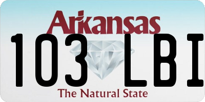 AR license plate 103LBI