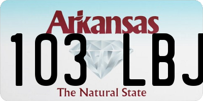 AR license plate 103LBJ