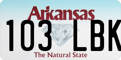 AR license plate 103LBK