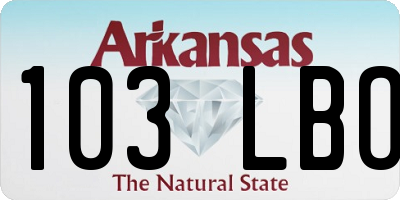 AR license plate 103LBO