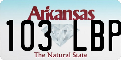AR license plate 103LBP