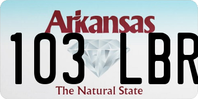 AR license plate 103LBR
