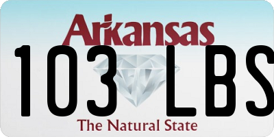 AR license plate 103LBS