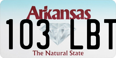 AR license plate 103LBT