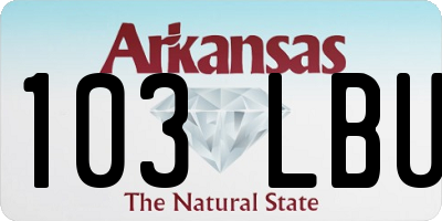 AR license plate 103LBU
